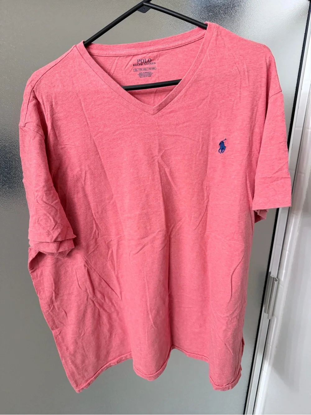 Polo by Ralph Lauren Coral Red V-Neck Men's T-Shirt